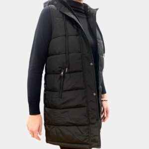 Doudoune longue sans manches femme