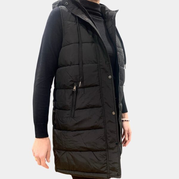 Doudoune longue sans manches femme