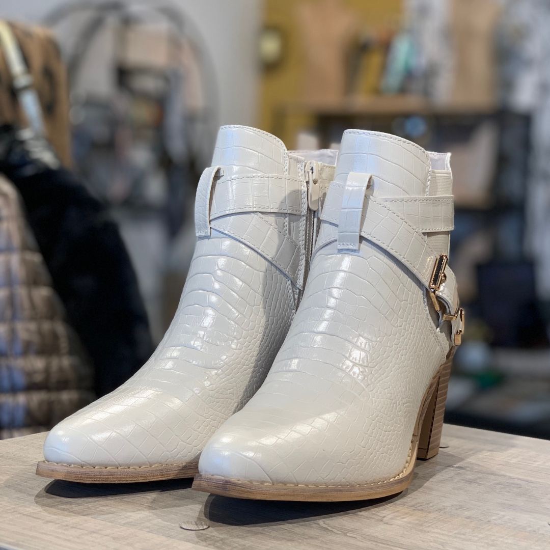 Bottines a talon croco deals