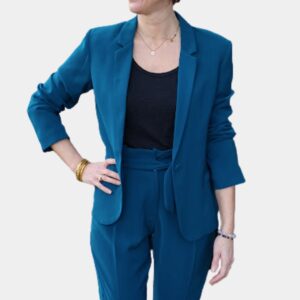 Blazer droit uni femme