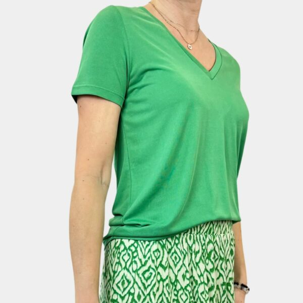 T-shirt uni col V femme