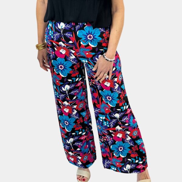 Pantalon fluide imprimé floral