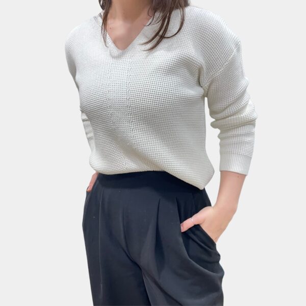 Pull maille épaisse en coton femme