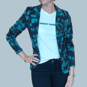 Veste blazer cintrée droite