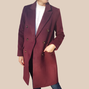Manteau à fermeture croisée