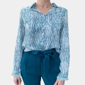 Chemise taches vert d'eau femme