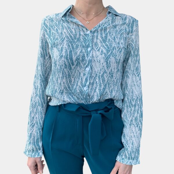 Chemise taches vert d'eau femme