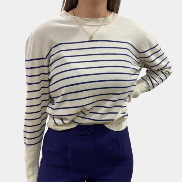 Pull à rayure fin