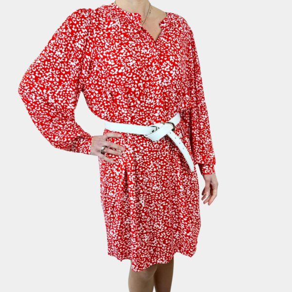 Robe imprimée léopard rouge femme