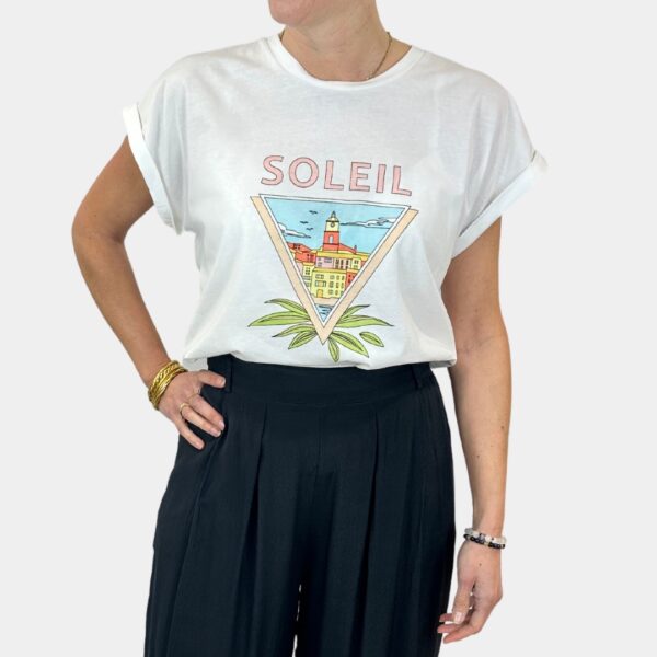 T-shirt imprimé "soleil" femme