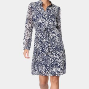 Robe chemise imprimée zebre femme