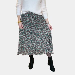 Jupe fluide mi-longue femme