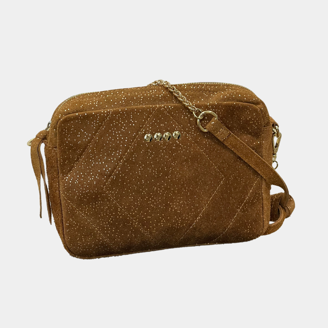 Sac à Bandoulière Femme Nylon Matelassé - Léger, Doux, Grande Capacité - Couleur Abricot Bohème