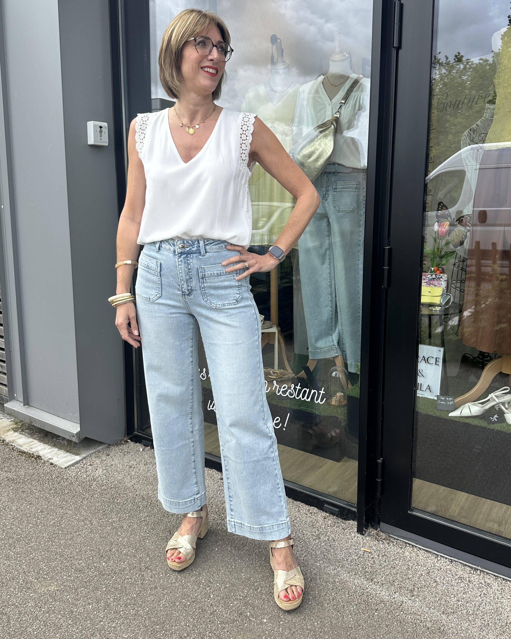 top broderie blanc