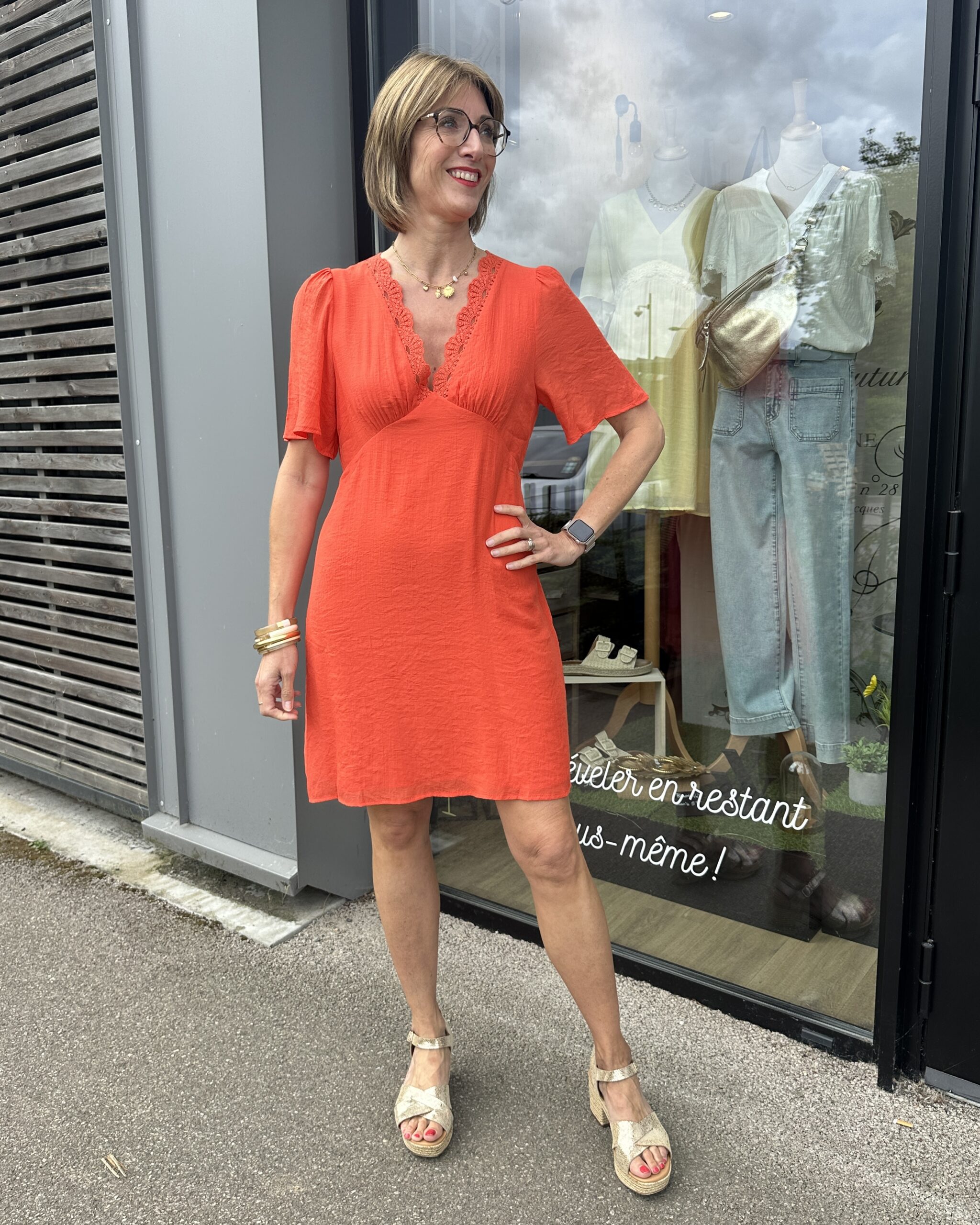 ROBE COURTE CORAIL – Image 3