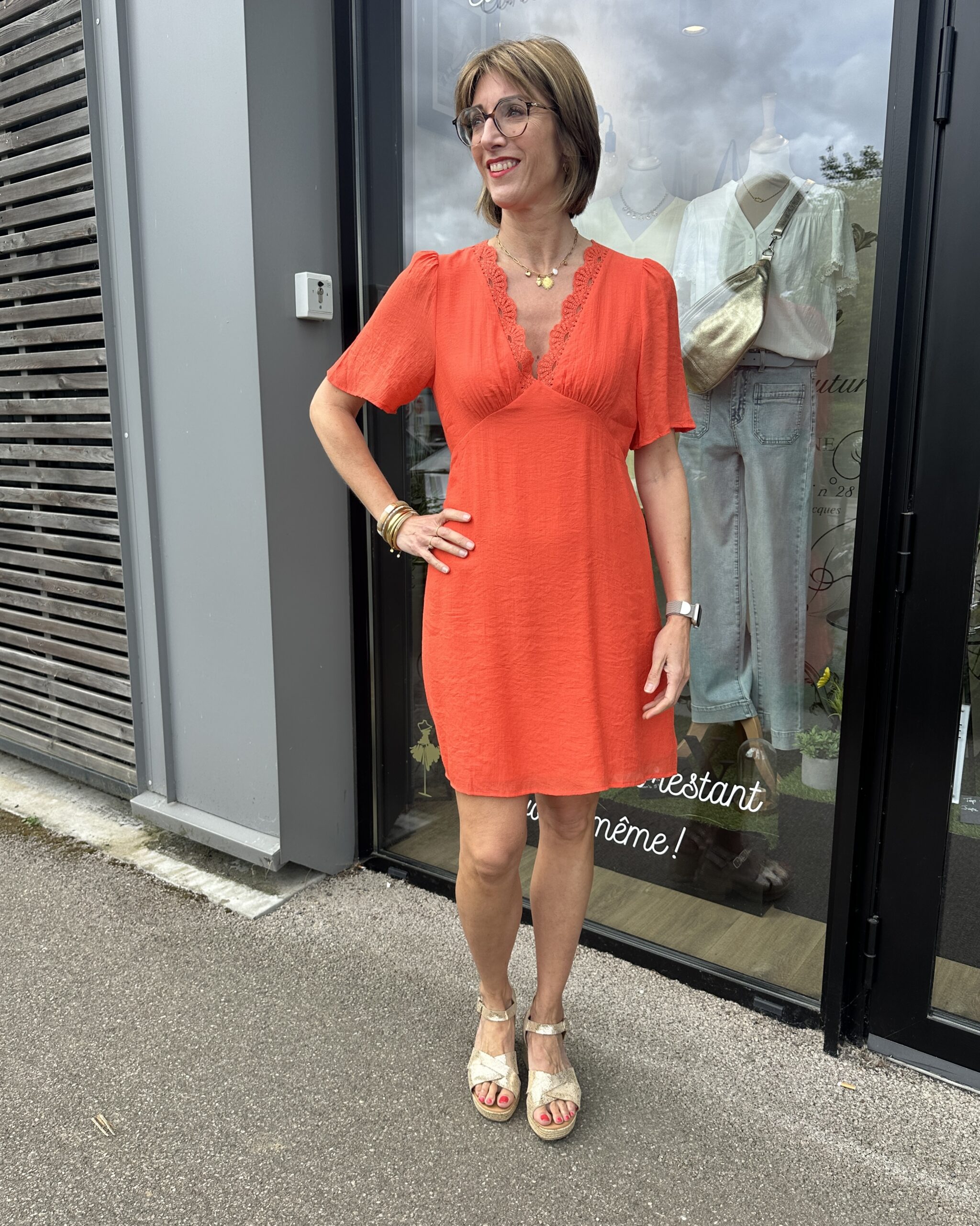 ROBE COURTE CORAIL – Image 2