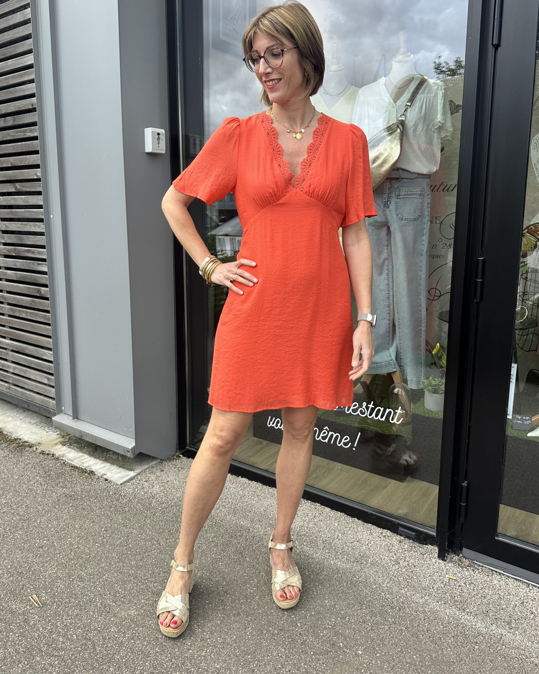 robe courte corail