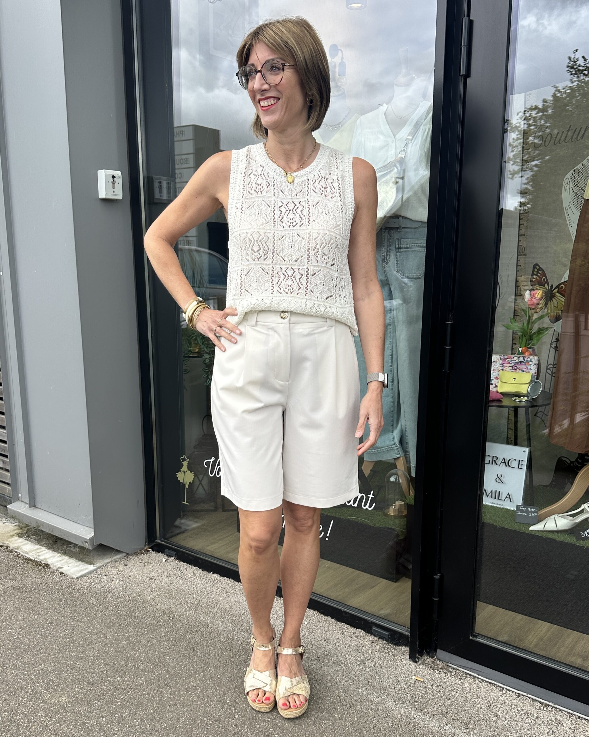 top maille doré