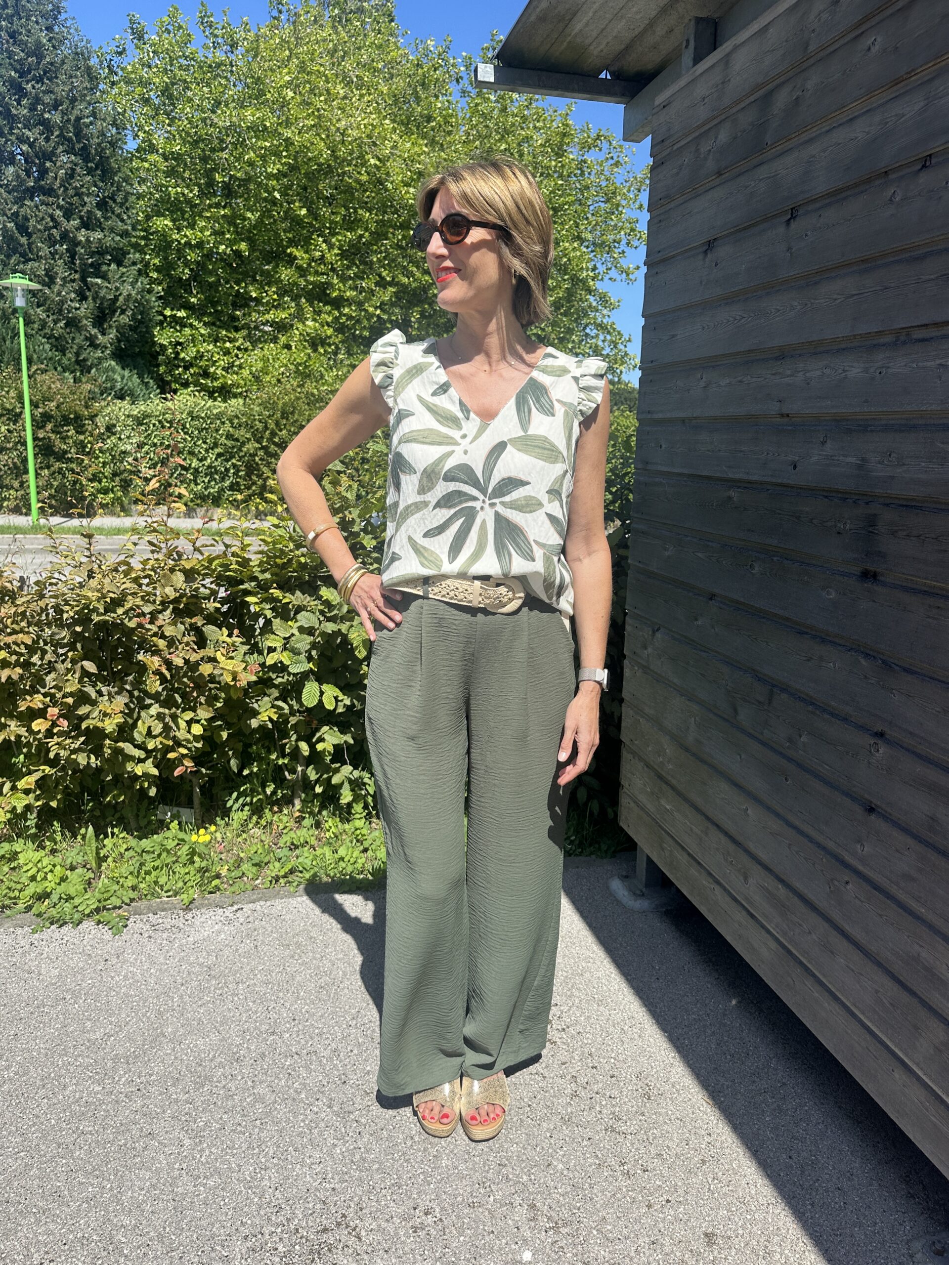 TOP IMPRIMÉ KAKI – Image 2