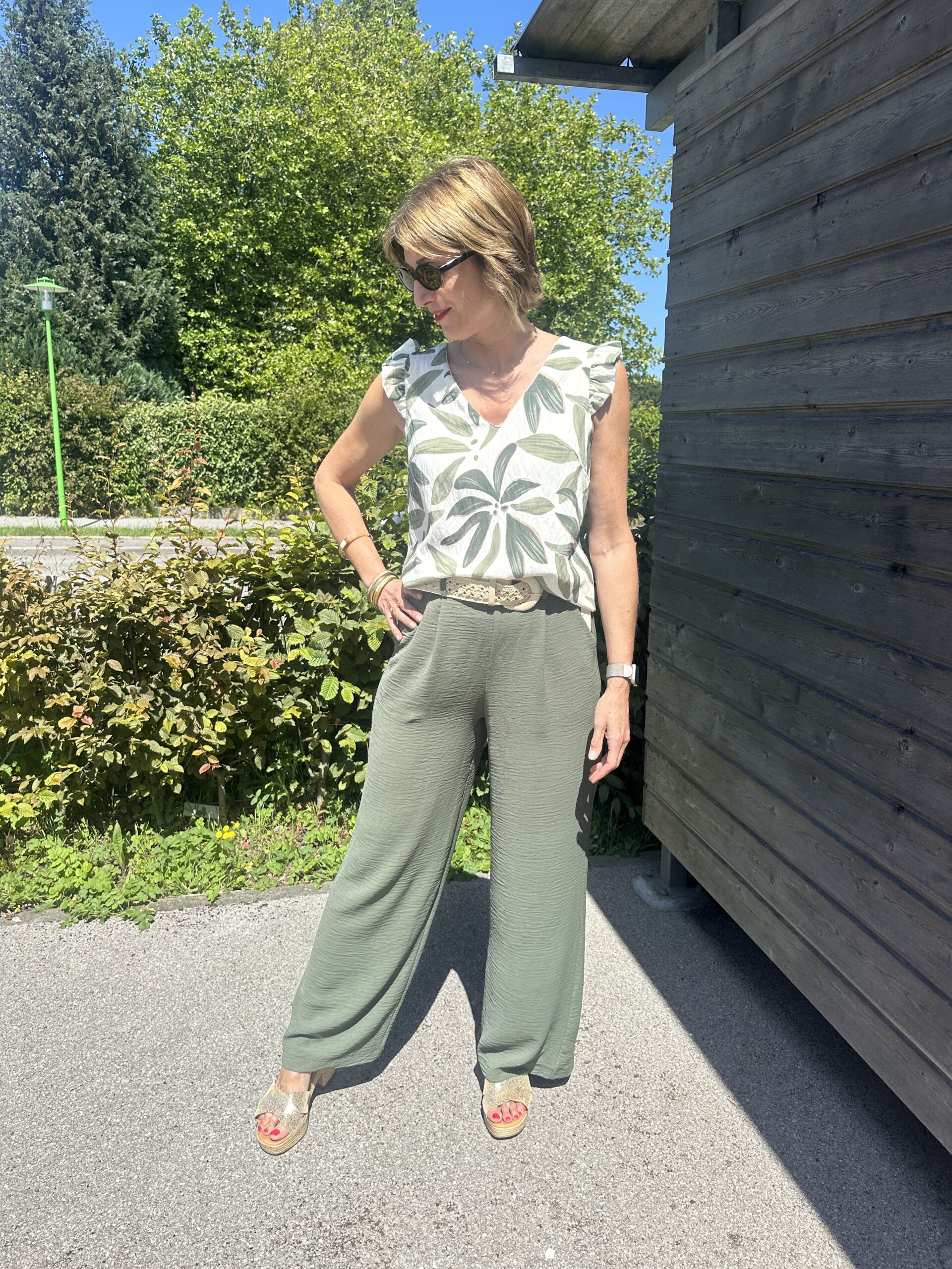 TOP IMPRIMÉ KAKI – Image 3