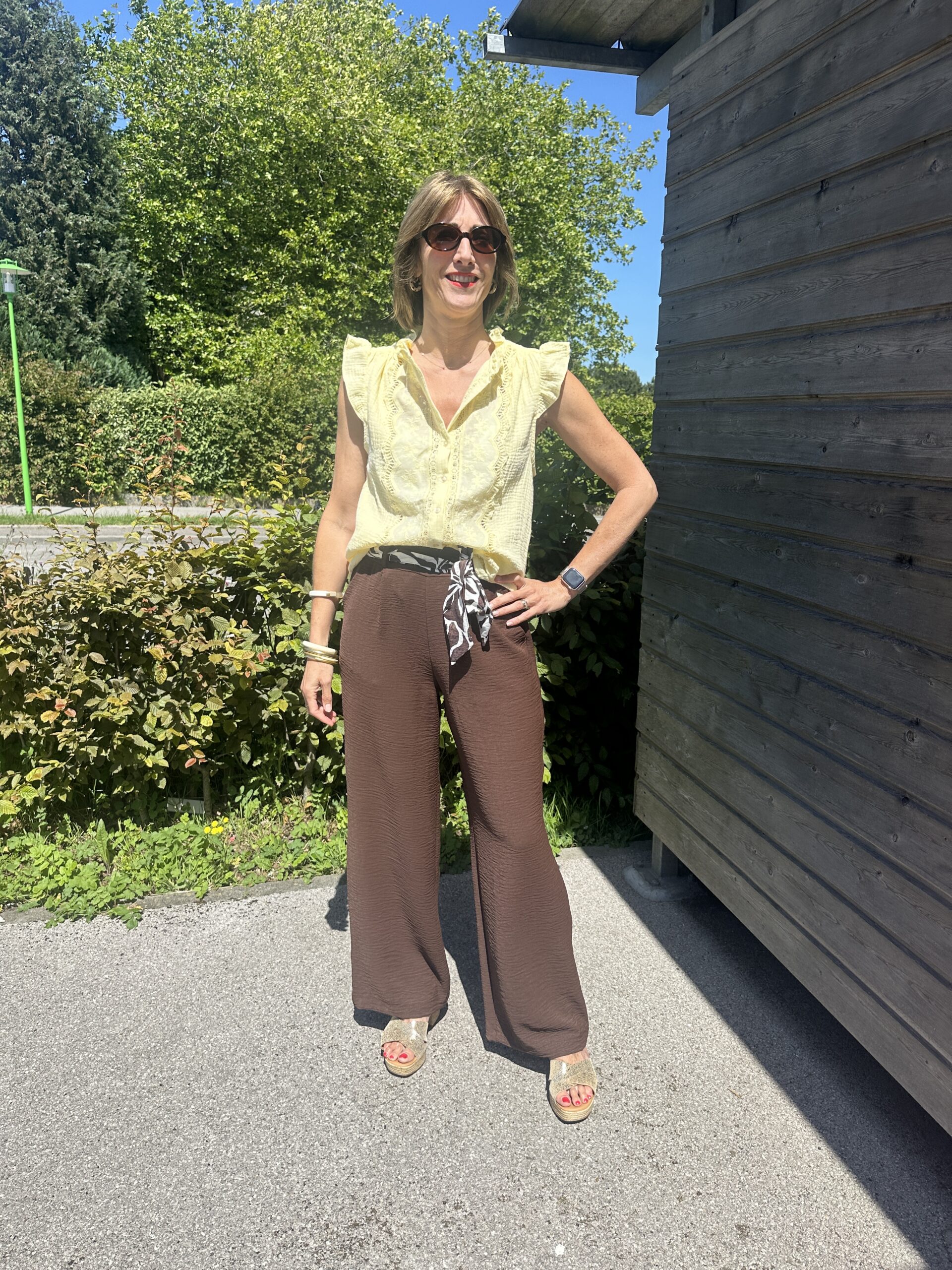 BLOUSE GAZ DE COTON JAUNE