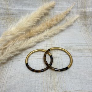 JONCS CORNE LÉOPARD DORÉS femme chic