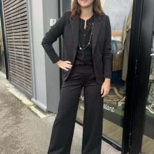 VESTE COTON NOIR femme chic