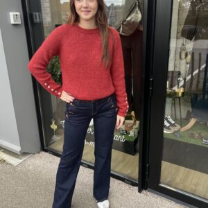 PULL COL ARRONDI ROUILLE automne hiver