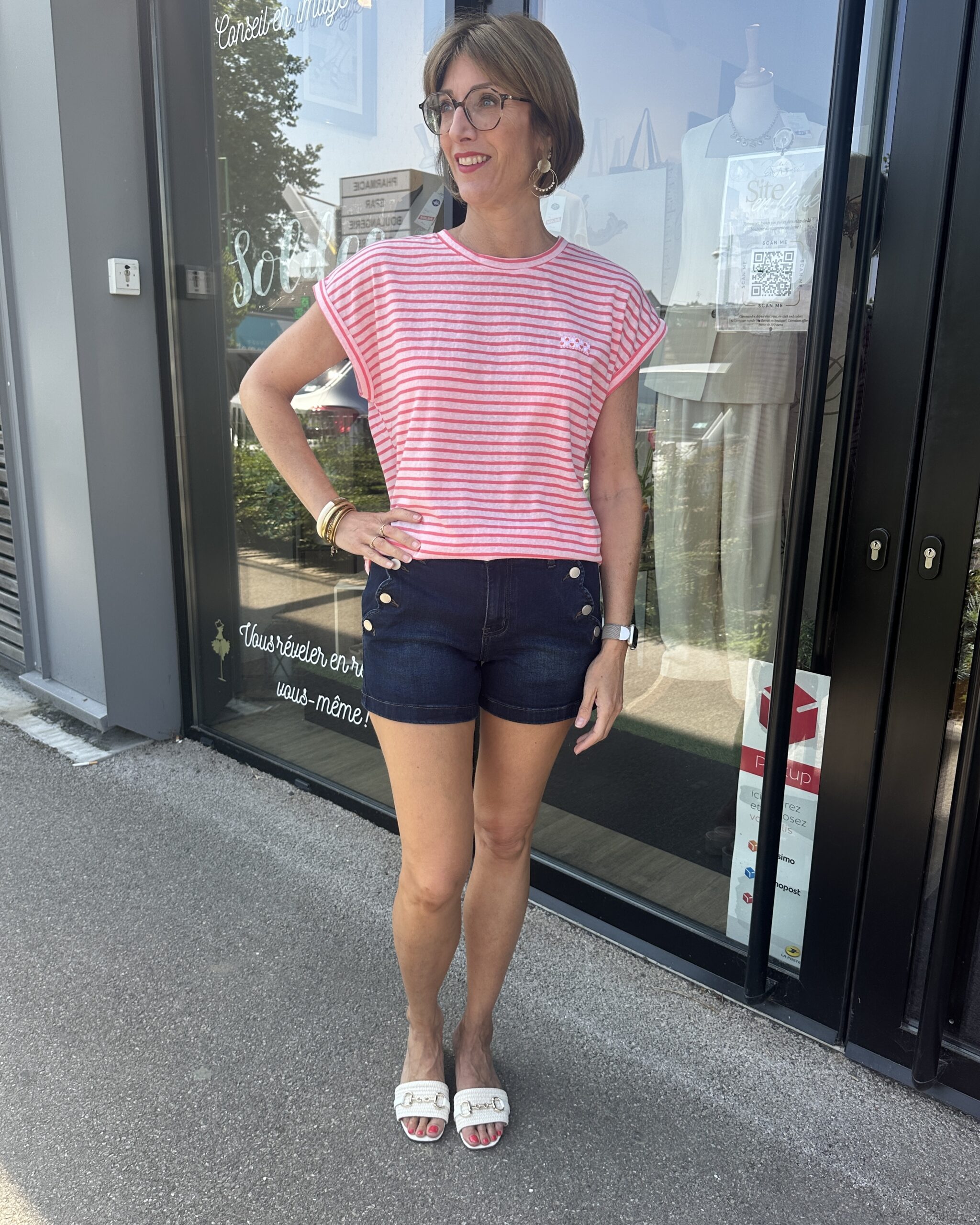 TEE-SHIRT ROSE LIGNE – Image 2
