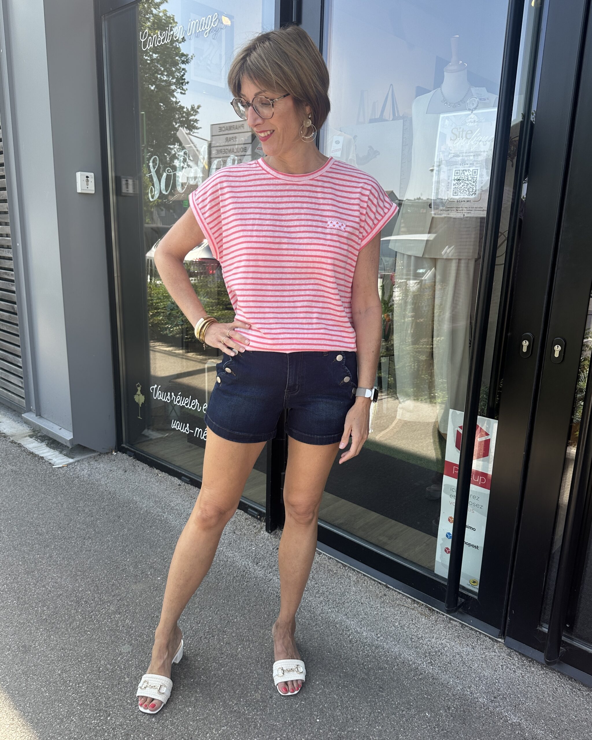 TEE-SHIRT ROSE LIGNE – Image 3