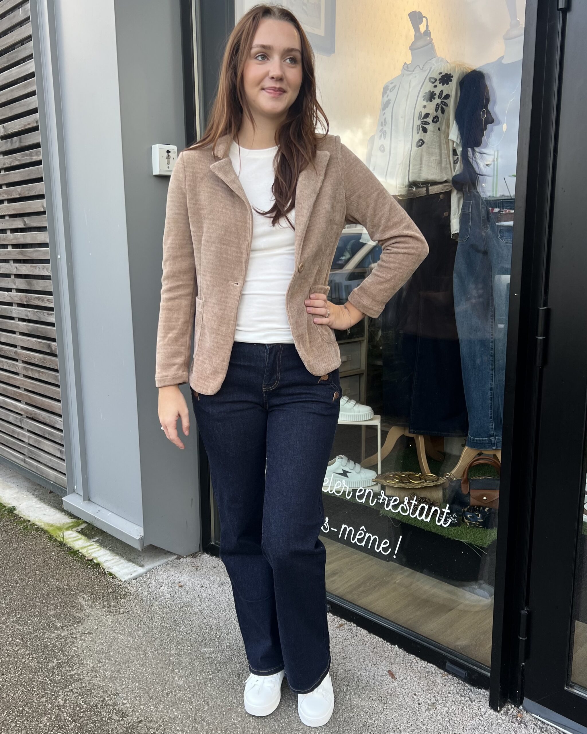 VESTE EN VELOURS CAMEL – Image 2