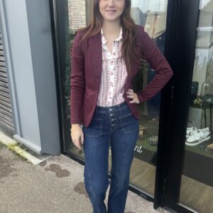 Veste bordeaux femme élégante et moderne