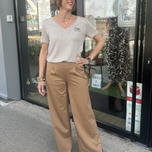 pantalon large camel
