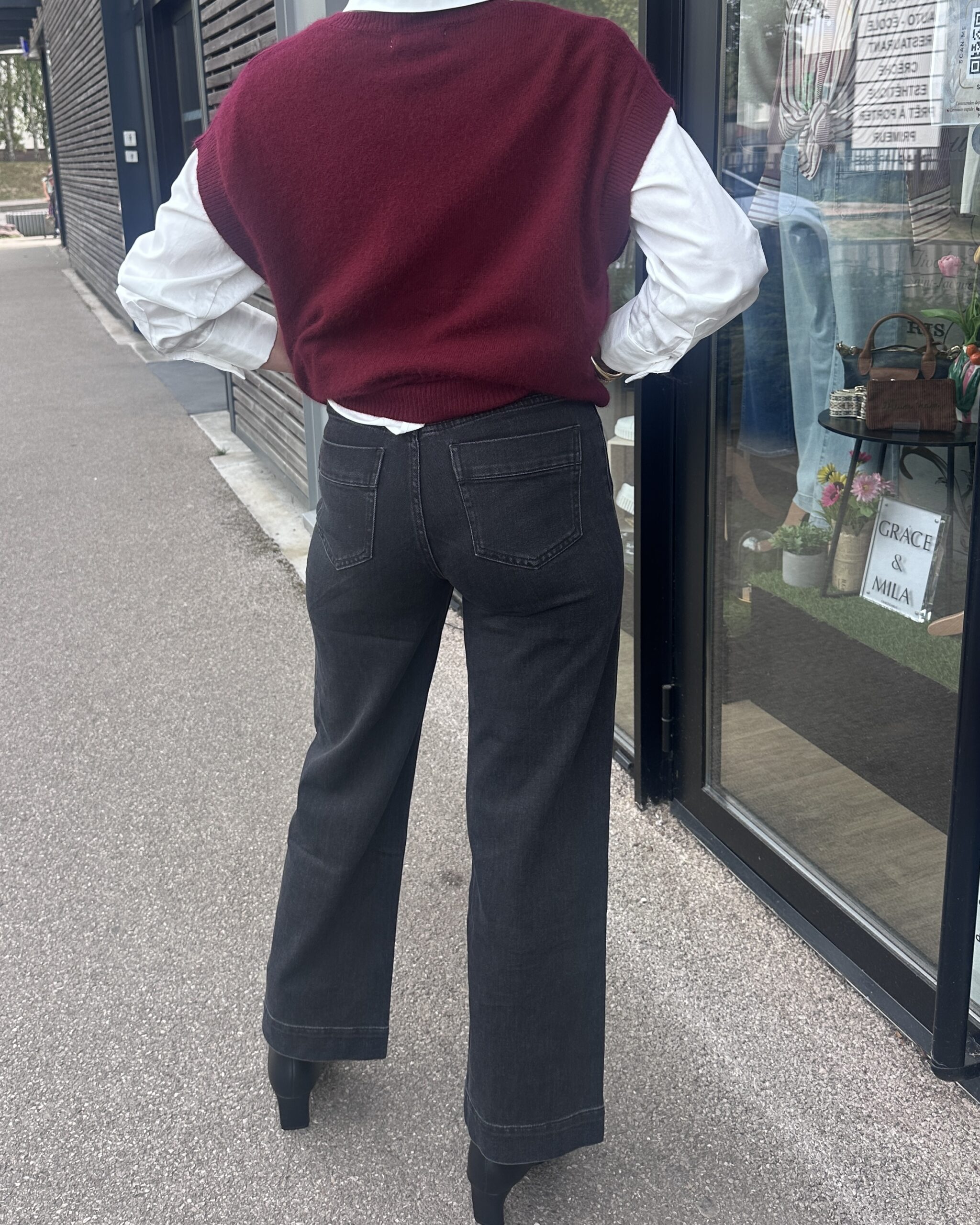 JEAN DROIT GRIS ANTHRACITE – Image 3