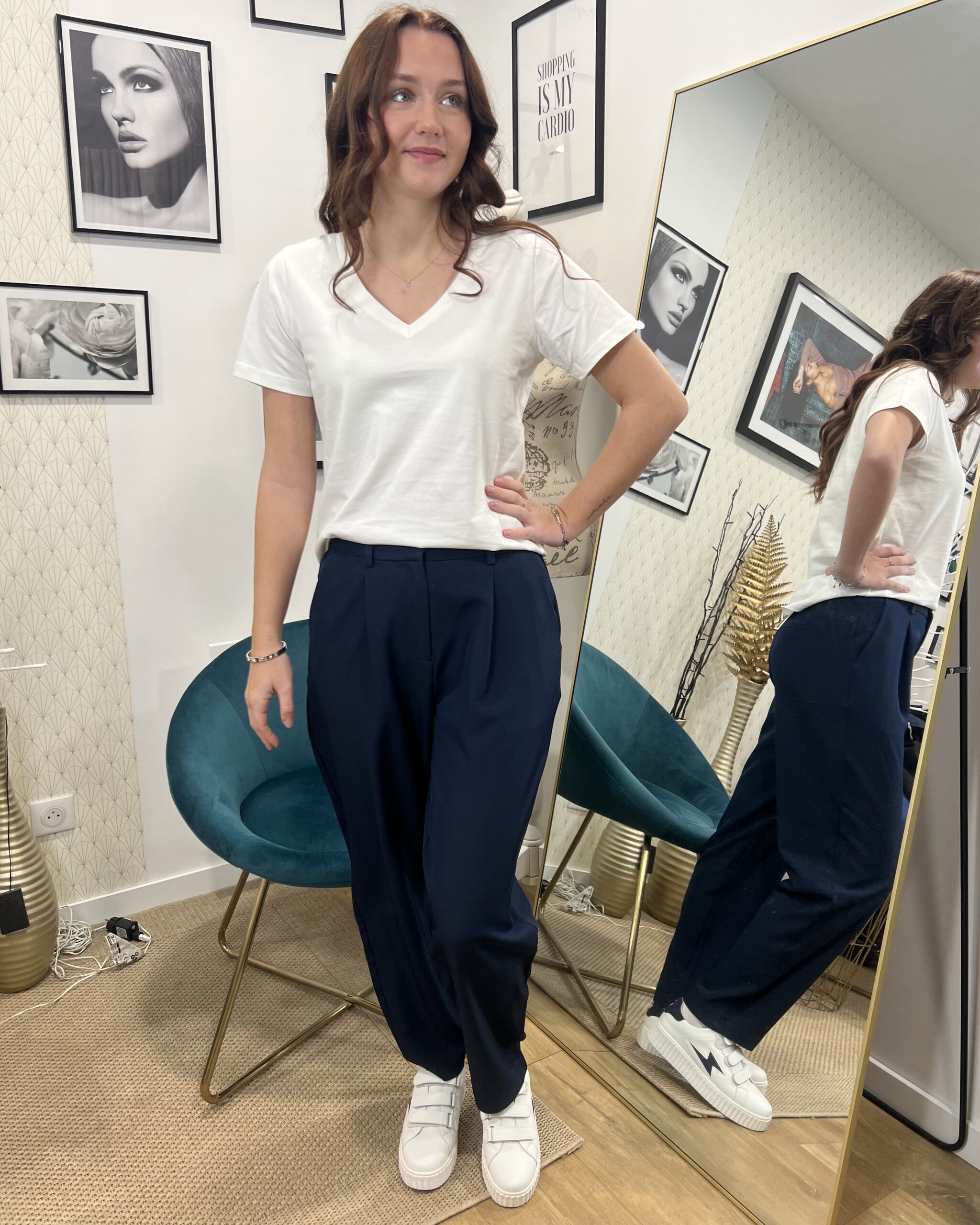 TEE SHIRT COL V BLANC – Image 2