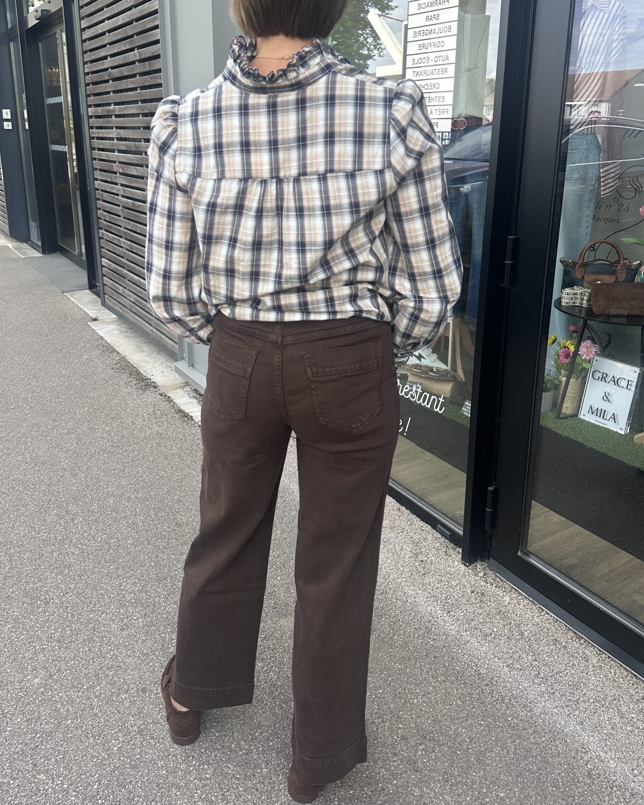 JEAN DROIT POCHE DEVANT CHOCOLAT – Image 3