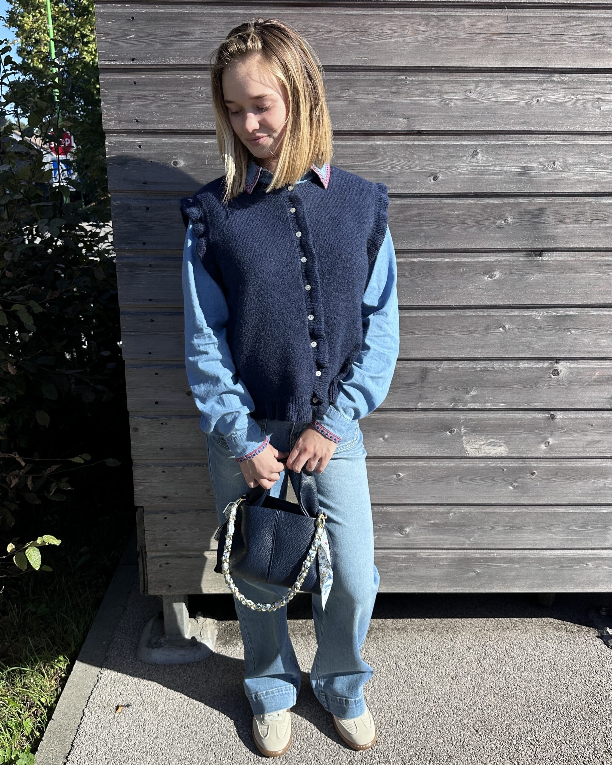 GILET SANS MANCHE BLEU MARINE – Image 2
