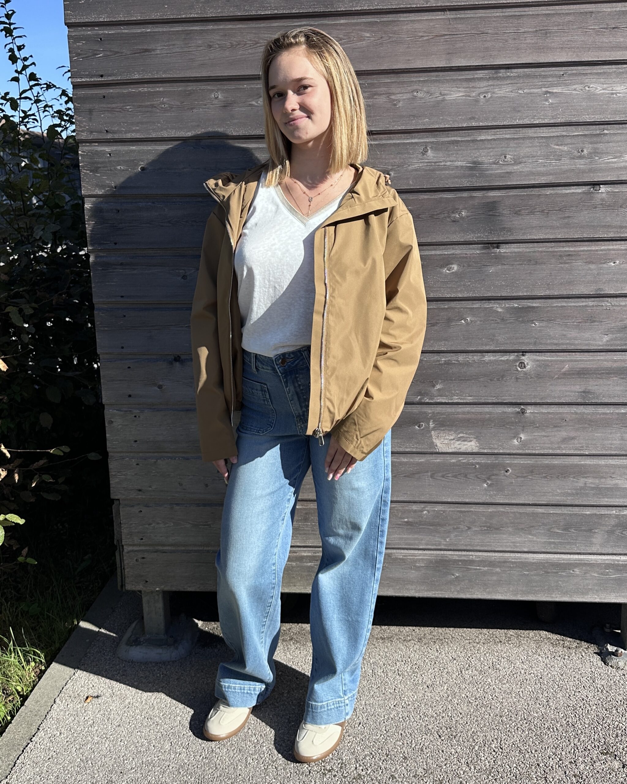 parka courte camel