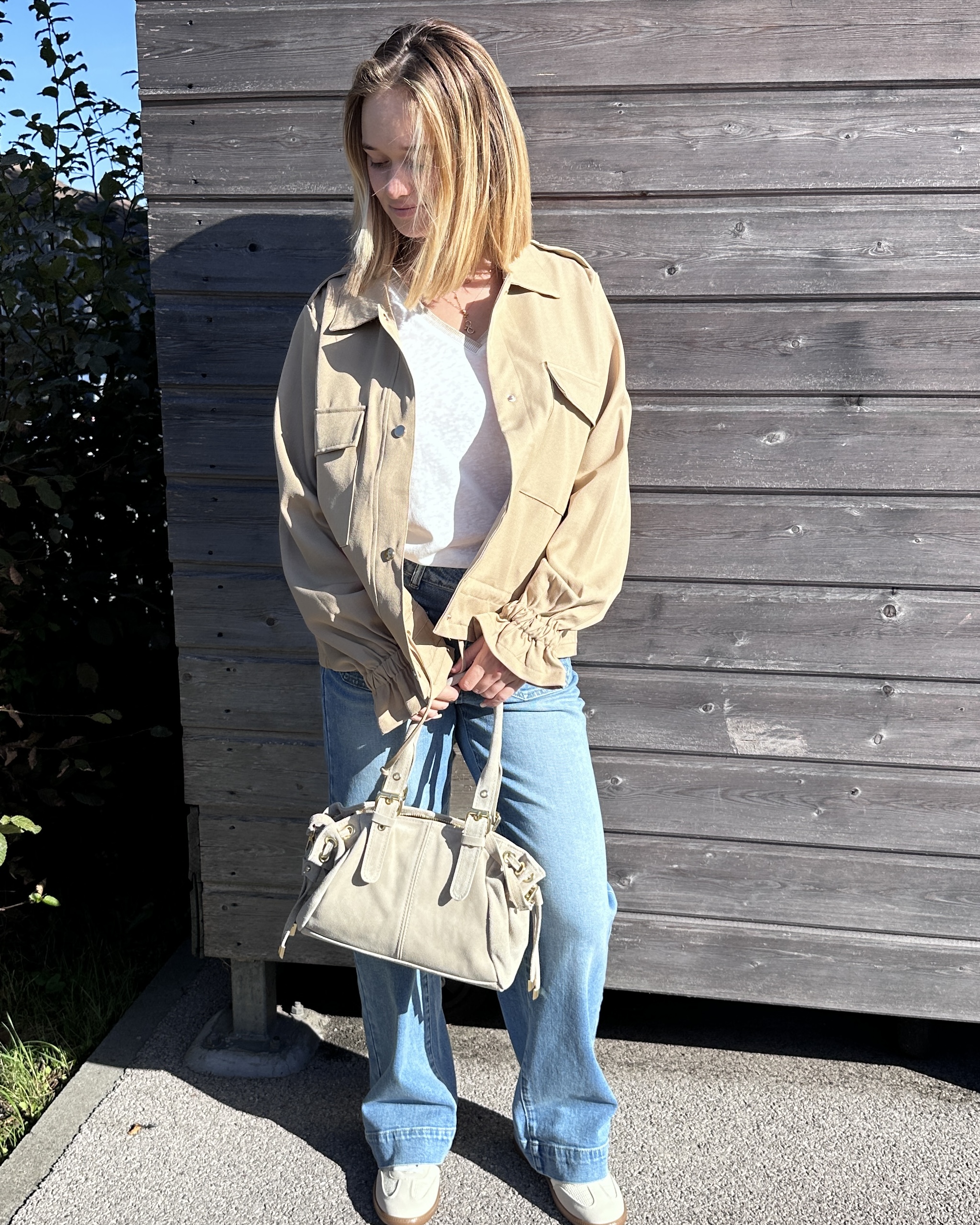 VESTE MI-SAISON CAMEL CLAIR – Image 2