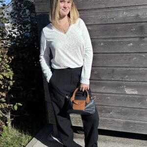 tee shirt manches longue encolure lurex