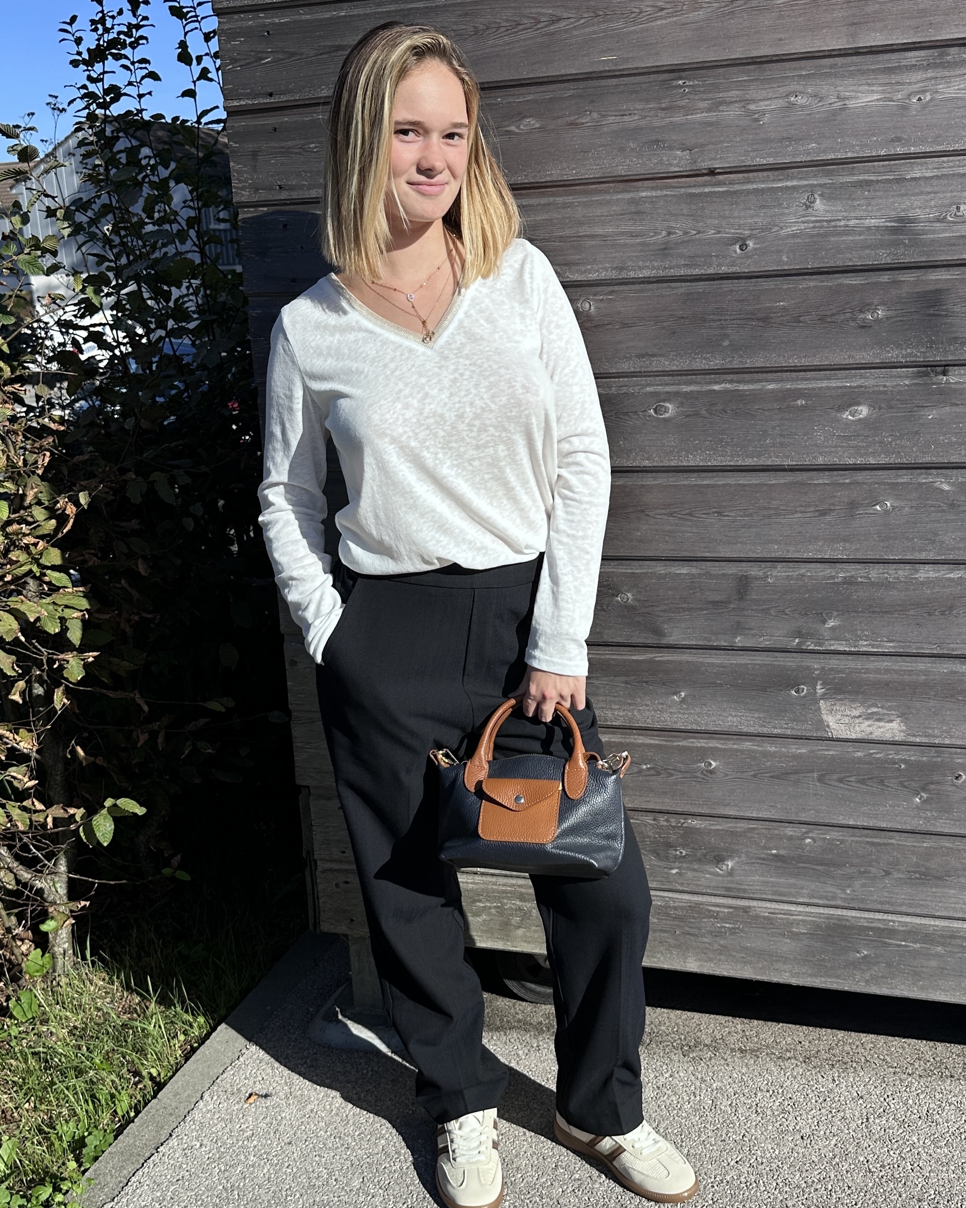 tee shirt manches longue encolure lurex