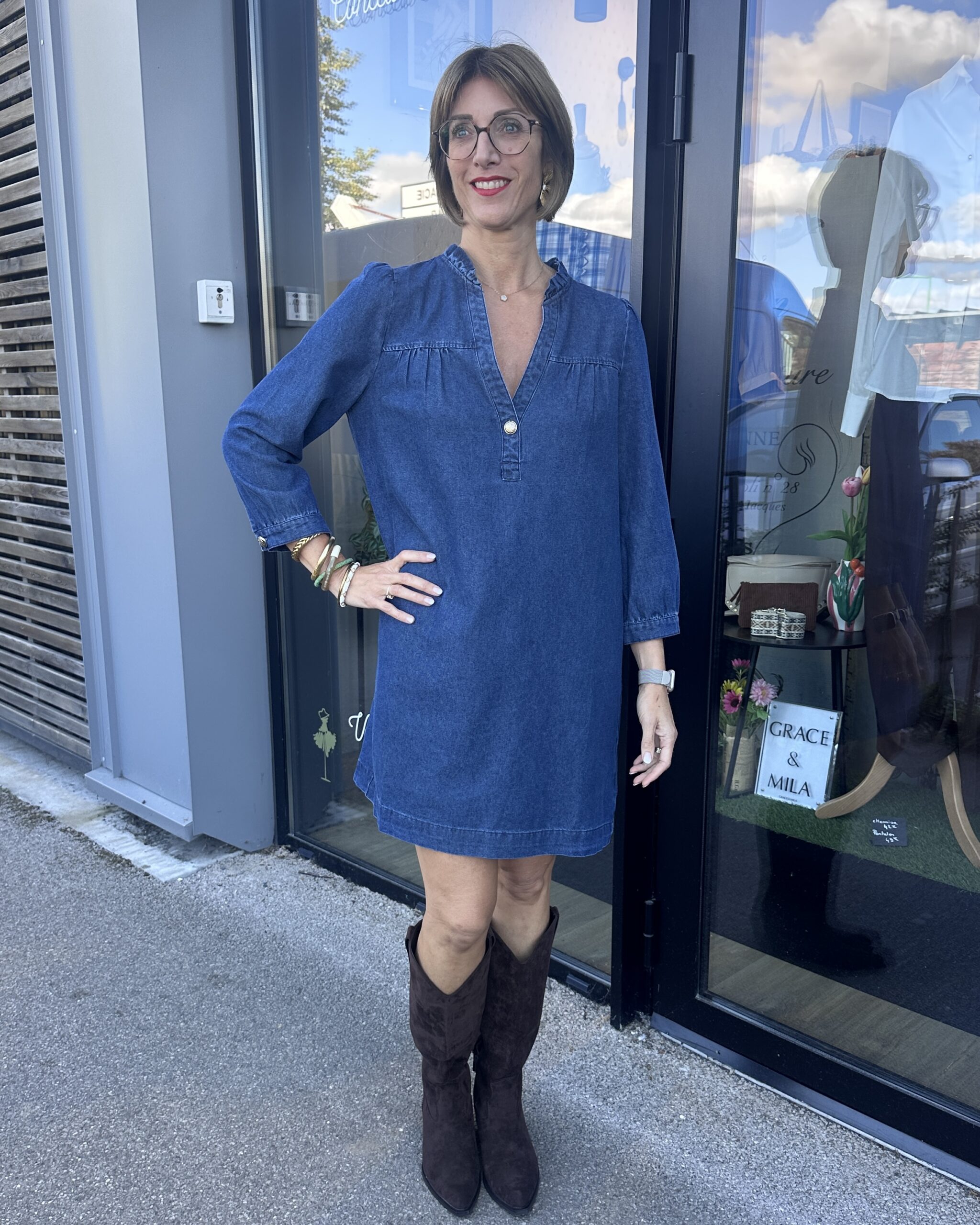 ROBE DROITE EN JEAN – Image 3