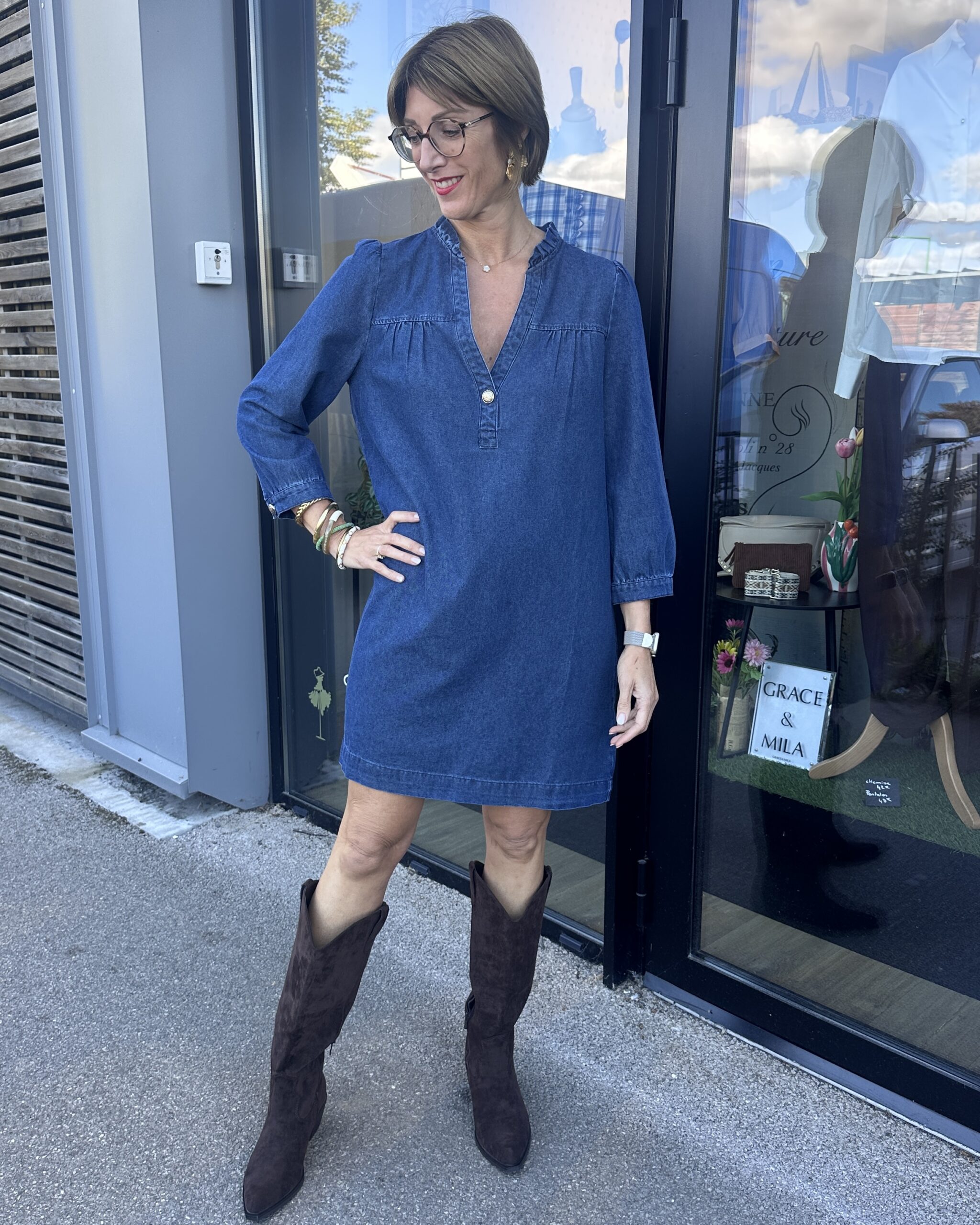 ROBE DROITE EN JEAN – Image 2