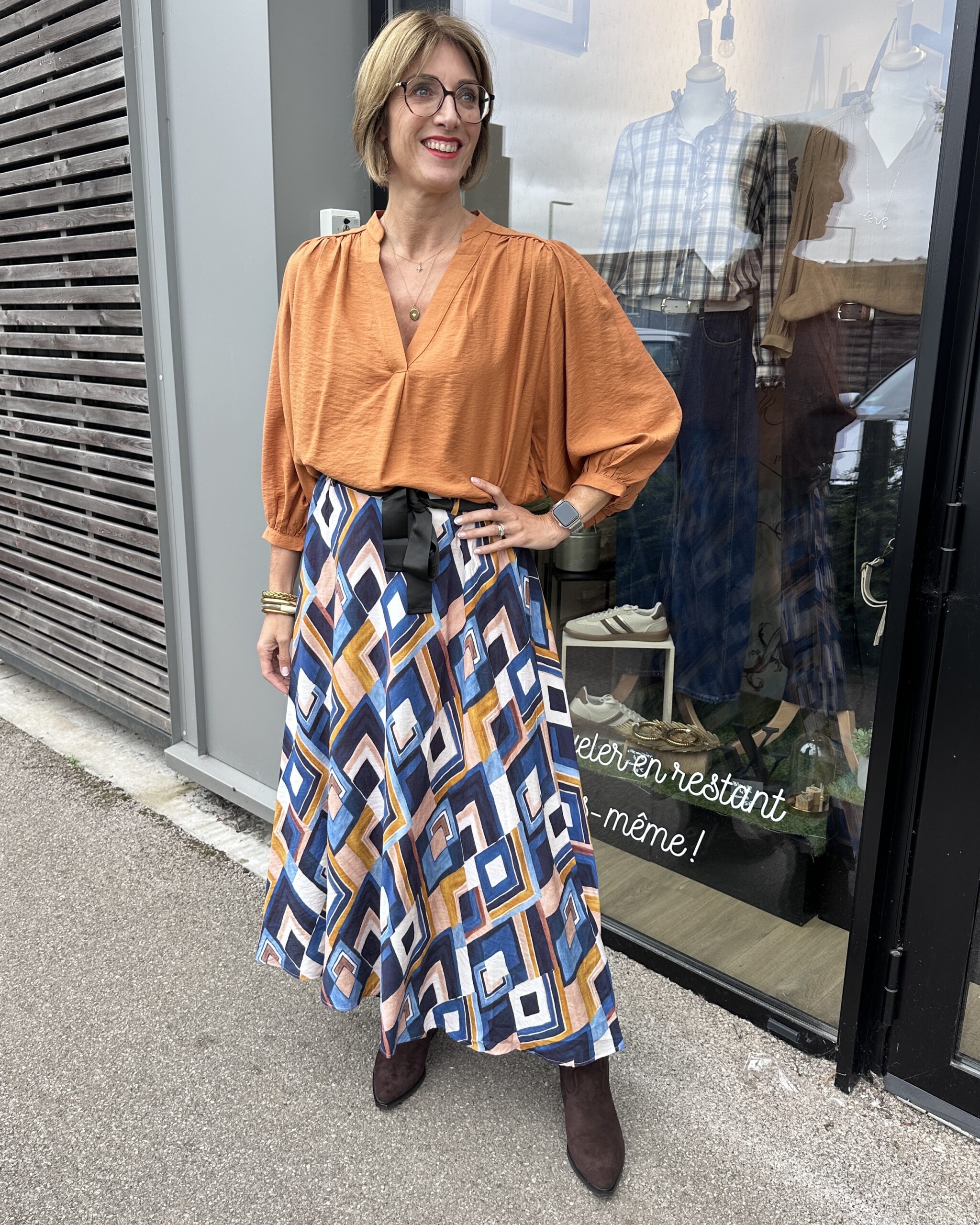 blouse camel
