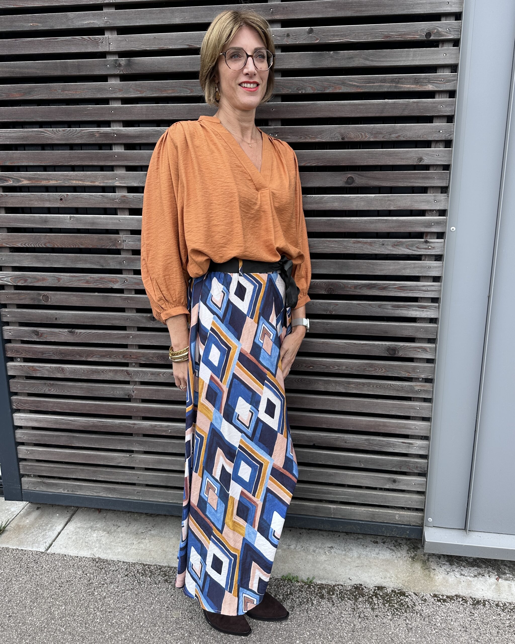 BLOUSE MANCHES BOUFFANTES CAMEL – Image 2