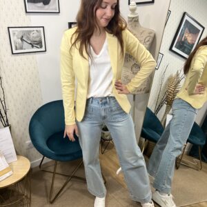 VESTE JAUNE PASTEL