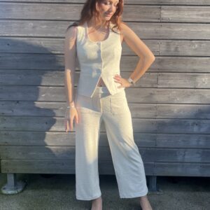 HAUT HABILLE SANS MANCHE CRÈME