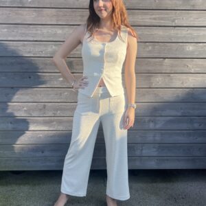 PANTALON HABILLE LÉGER CRÈME