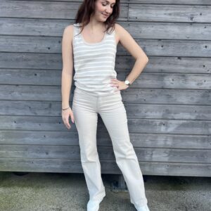 DÉBARDEUR À RAYURES CRÈME