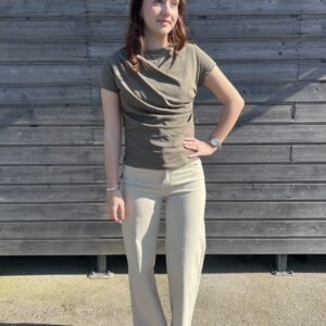 TEE-SHIRT KAKI DRAPE